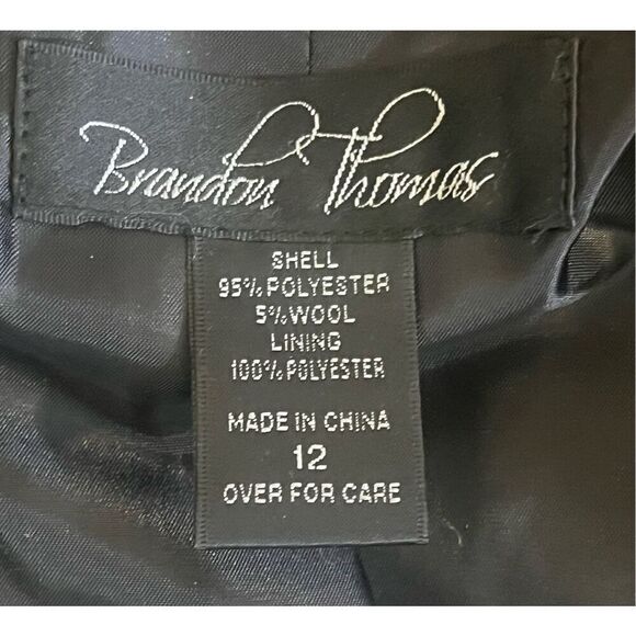 Brandon Thomas Woman’s Tweed Two Button Wool Blend Blazer Sz 12 Vintage Boss Lad - Picture 3 of 4